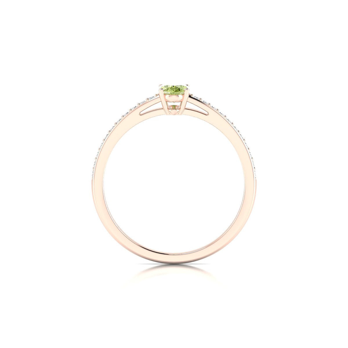 Promise | 18k Rose Gold 6 x 4 mm Oval Peridot Ring