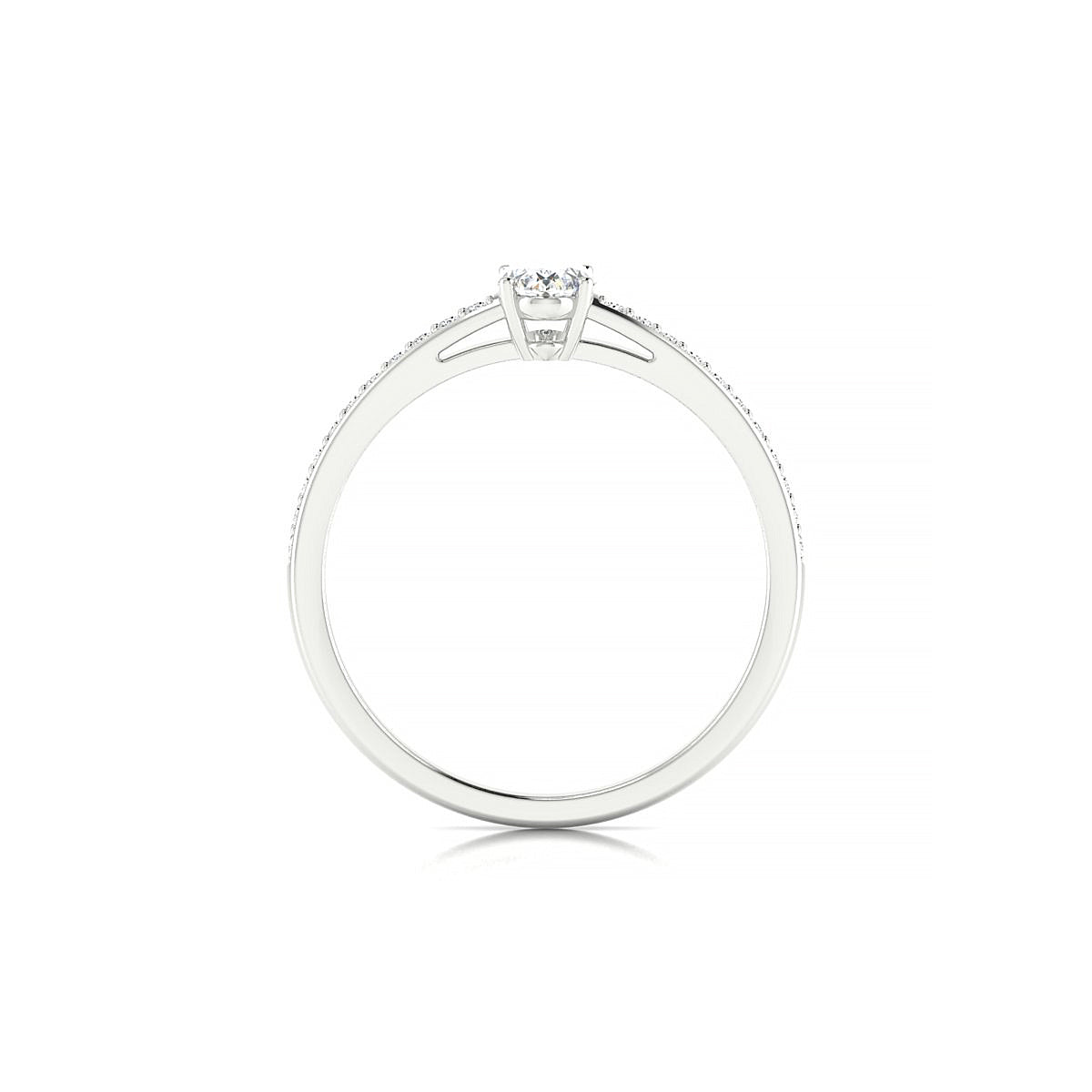 Promise | 18k White Gold 6 x 4 mm Oval Diamond Ring