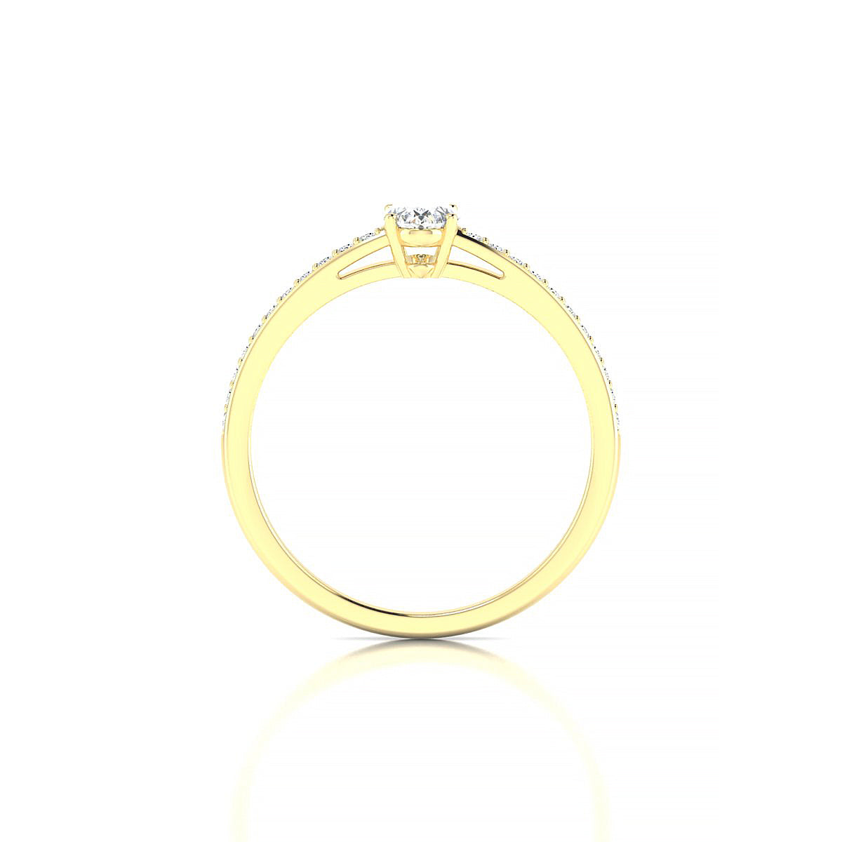 Promise | 18k Yellow Gold 6 x 4 mm Oval Diamond Ring