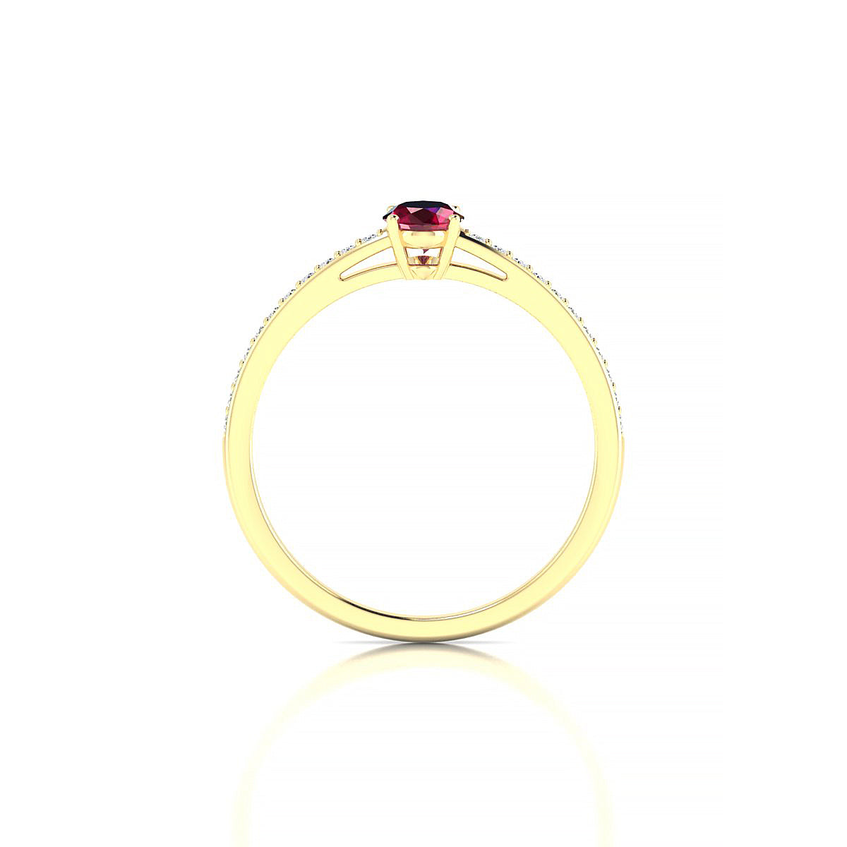 Promise | 18k Yellow Gold 6 x 4 mm Oval Ruby Ring