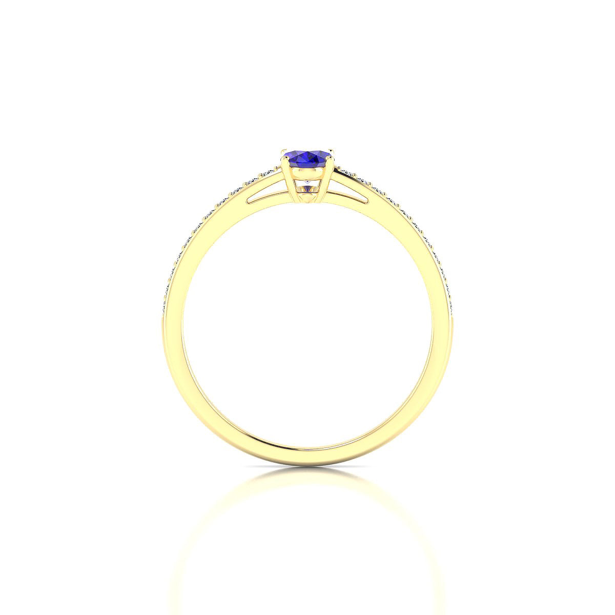 Promise | 18k Yellow Gold 6 x 4 mm Oval Tanzanite Ring