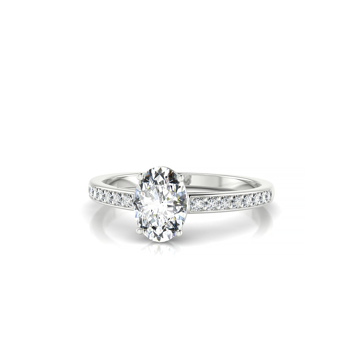 Promise | 18k White Gold 7 x 5 mm Oval Diamond Ring