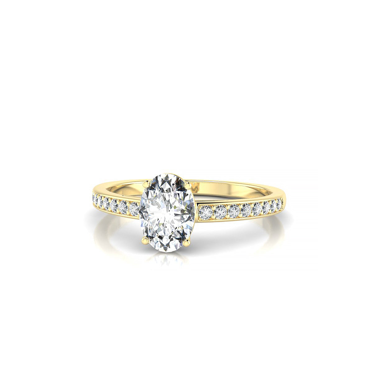 Promise | 18k Yellow Gold 7 x 5 mm Oval Diamond Ring