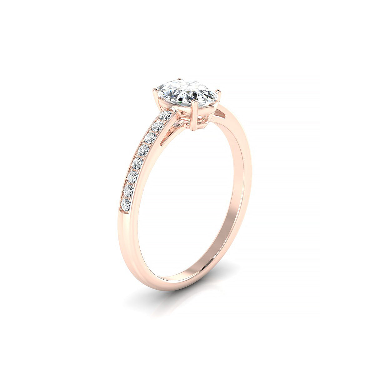 Promise | 18k Rose Gold 7 x 5 mm Oval Diamond Ring