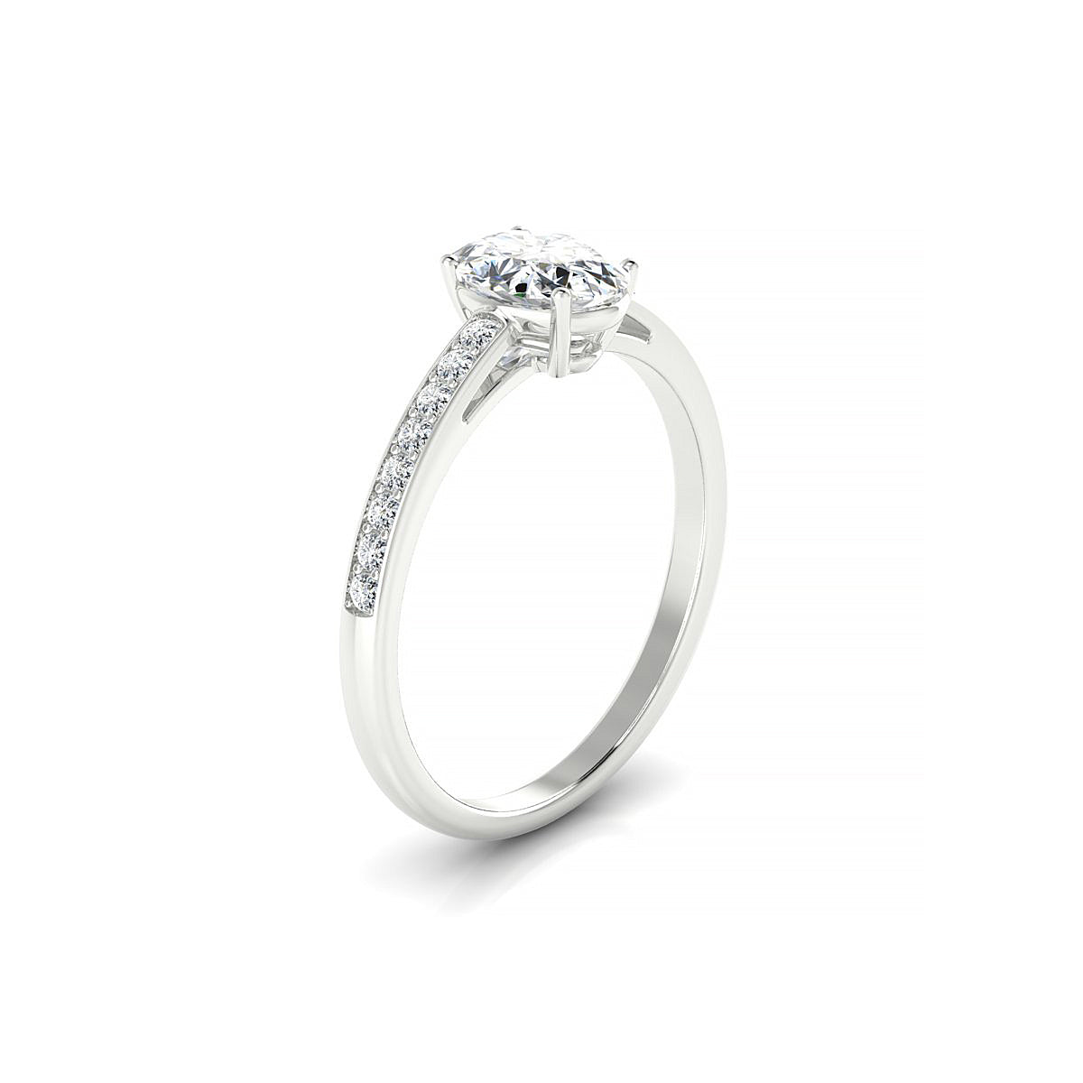 Promise | 18k White Gold 7 x 5 mm Oval Diamond Ring