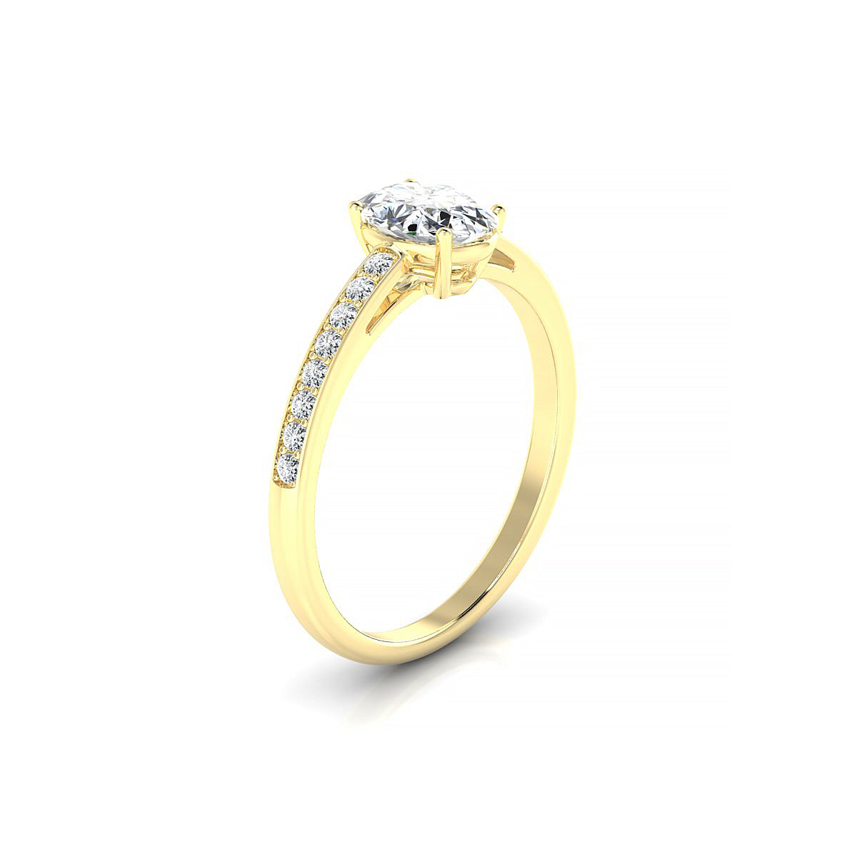 Promise | 18k Yellow Gold 7 x 5 mm Oval Diamond Ring