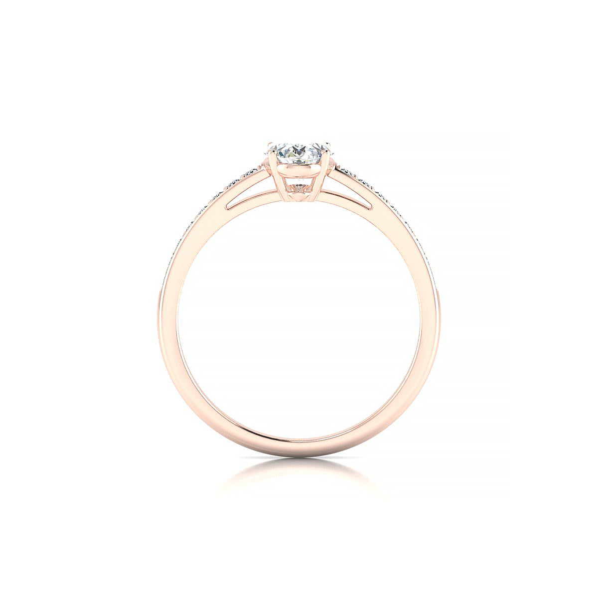 Promise | 18k Rose Gold 7 x 5 mm Oval Diamond Ring
