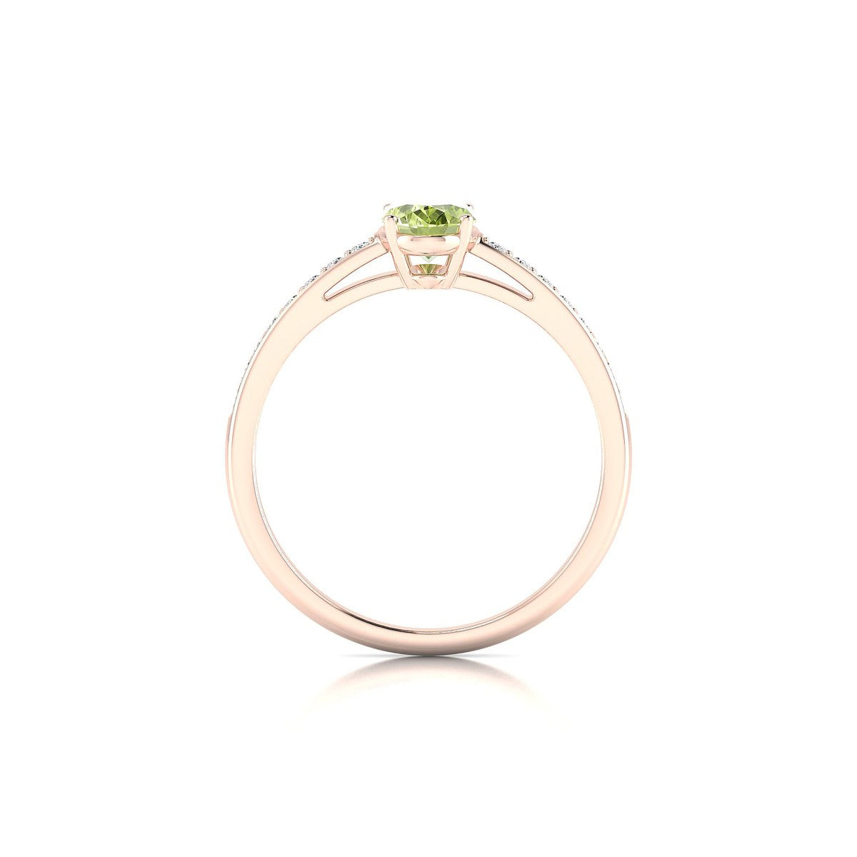 Promise | 18k Rose Gold 7 x 5 mm Oval Peridot Ring