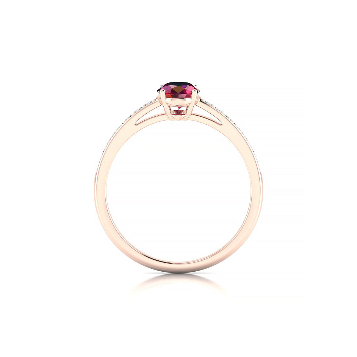Promise | 18k Rose Gold 7 x 5 mm Oval Ruby Ring