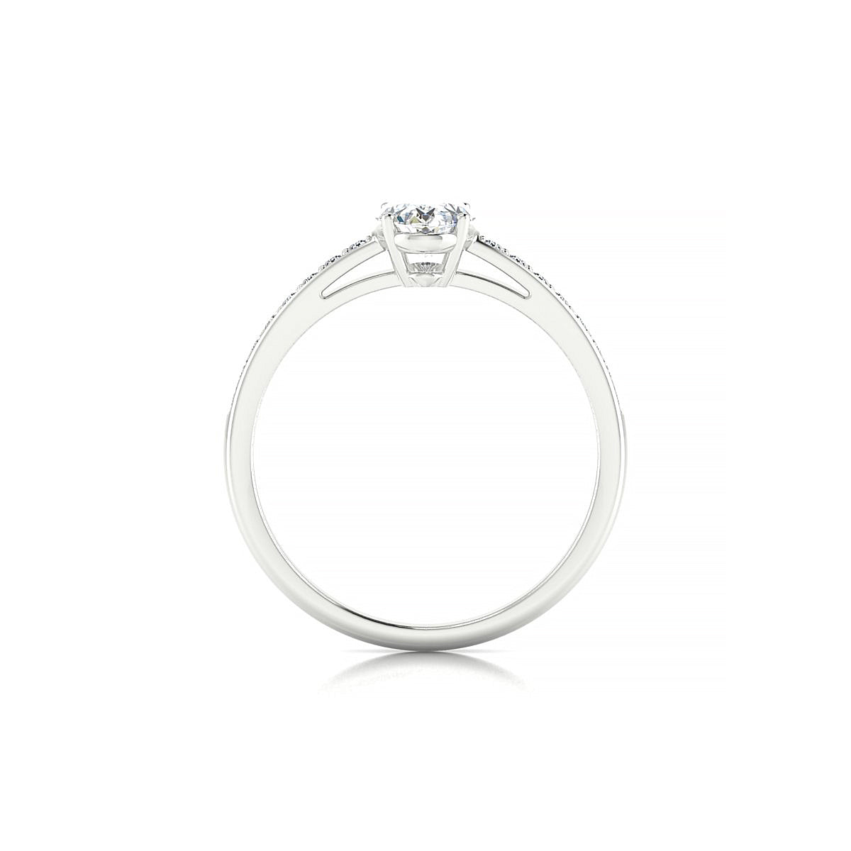Promise | 18k White Gold 7 x 5 mm Oval Diamond Ring