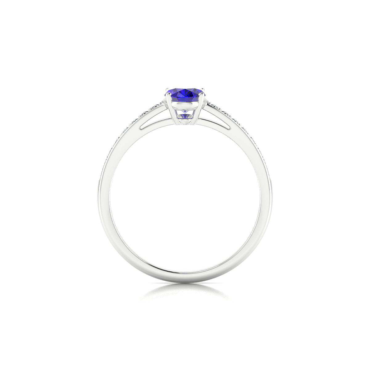 Promise | 18k White Gold 7 x 5 mm Oval Tanzanite Ring
