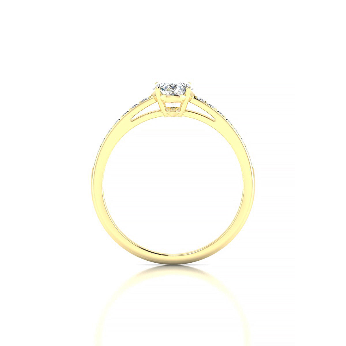 Promise | 18k Yellow Gold 7 x 5 mm Oval Diamond Ring