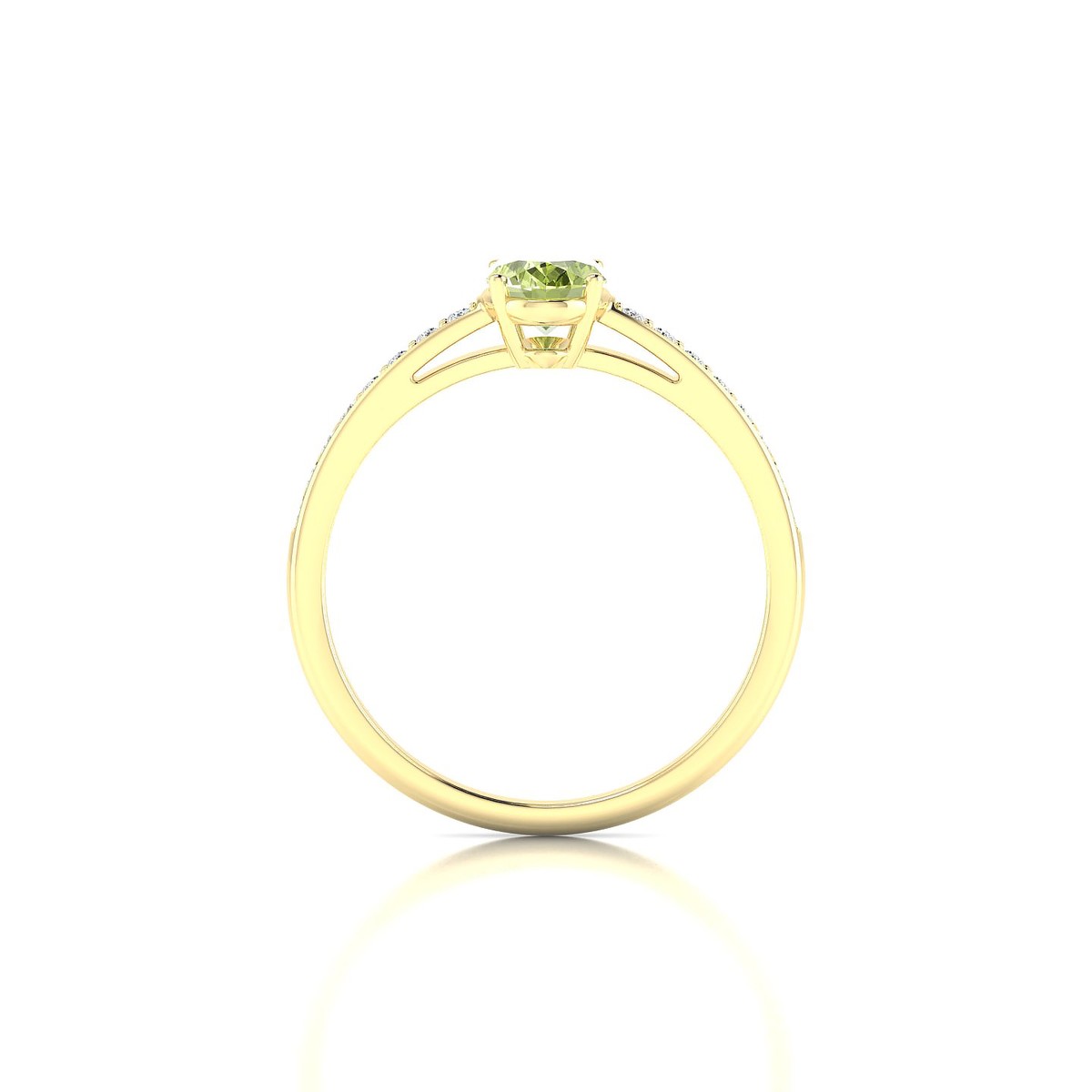 Promise | 18k Yellow Gold 7 x 5 mm Oval Peridot Ring