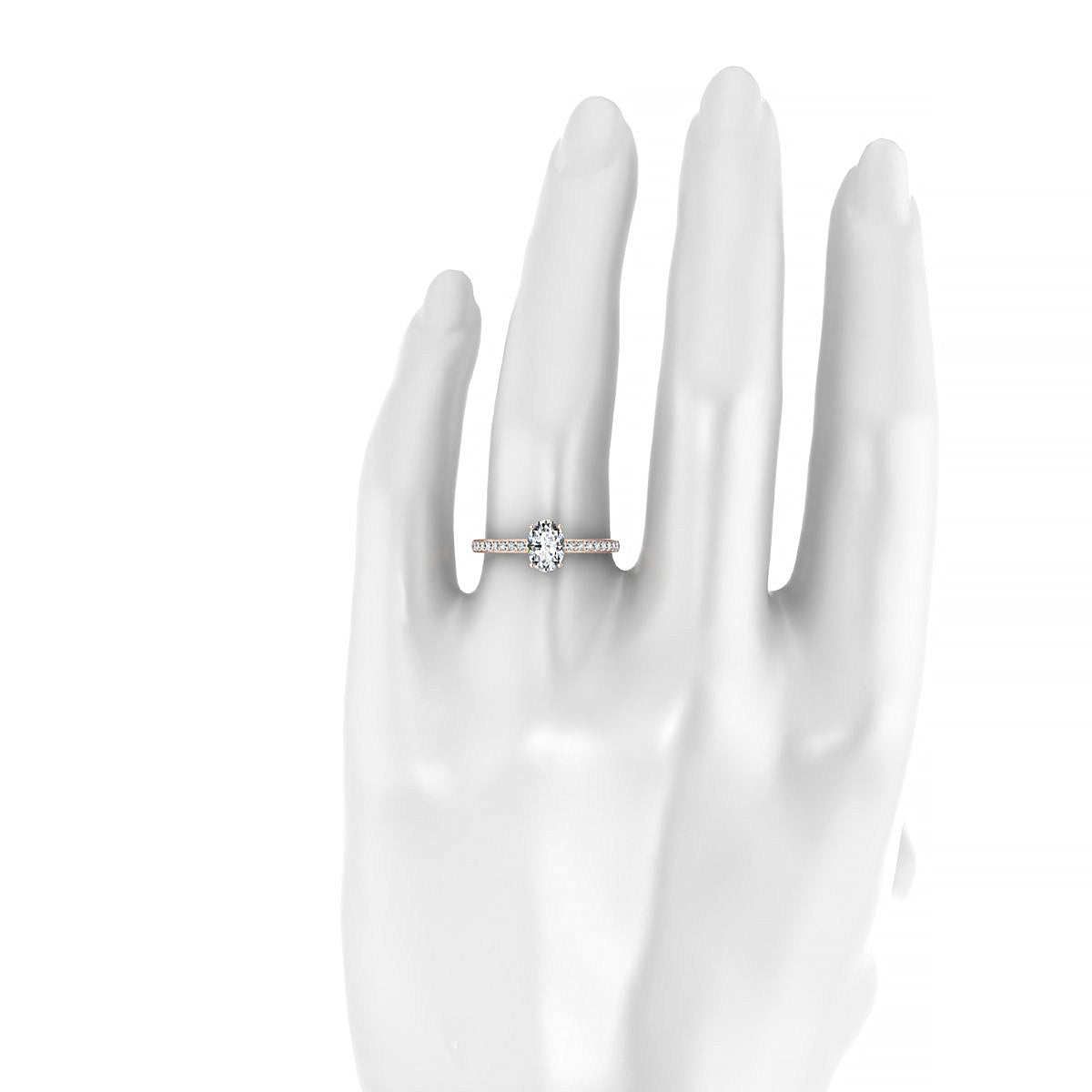Promise | 18k Rose Gold 7 x 5 mm Oval Diamond Ring