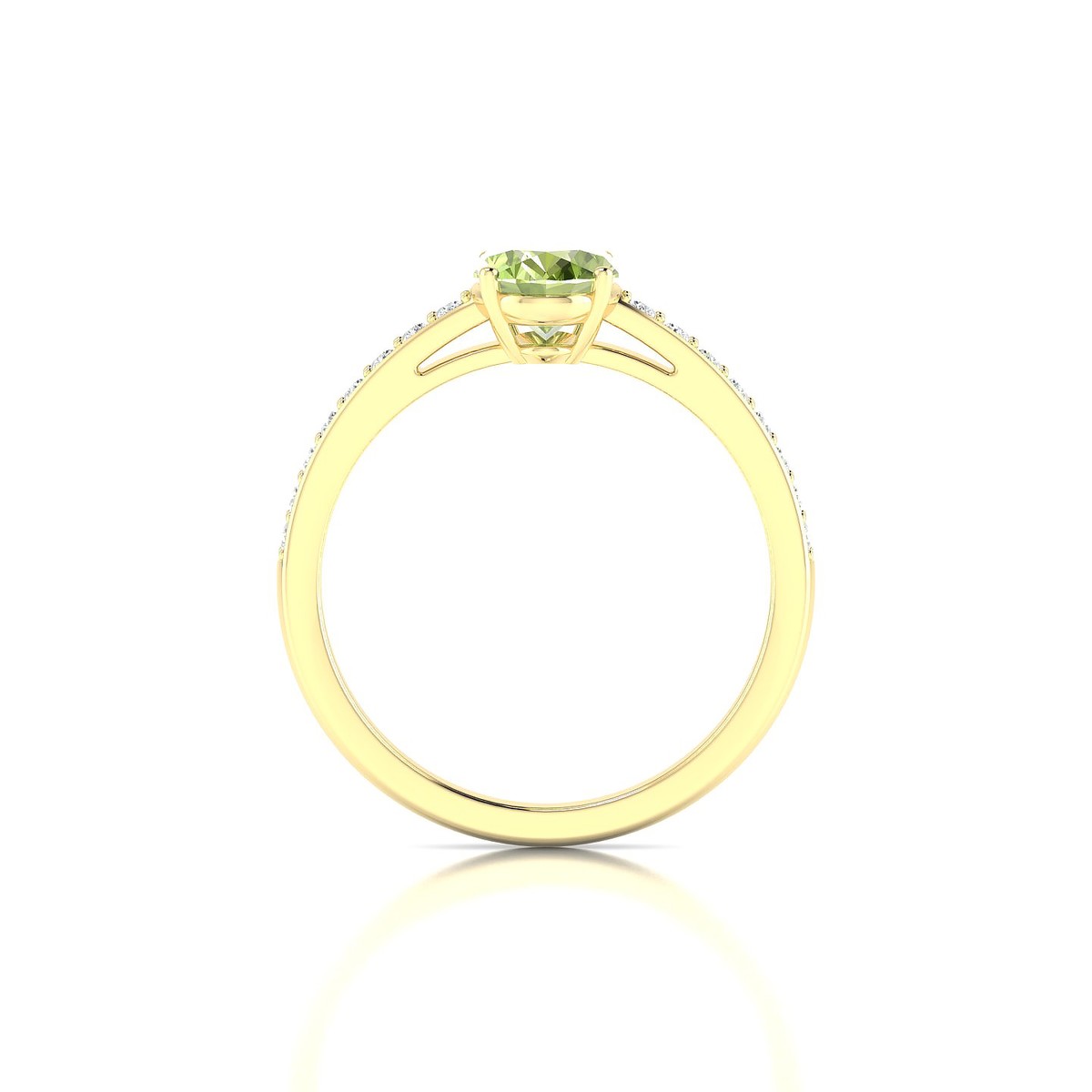 Promise | 18k Yellow Gold 8 x 6 mm Oval Peridot Ring