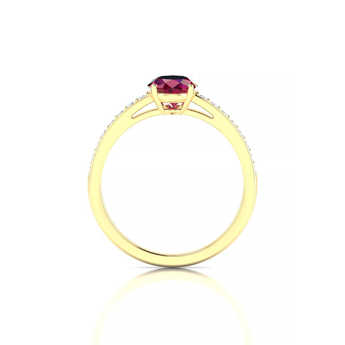 Promise | 18k Yellow Gold 8 x 6 mm Oval Ruby Ring