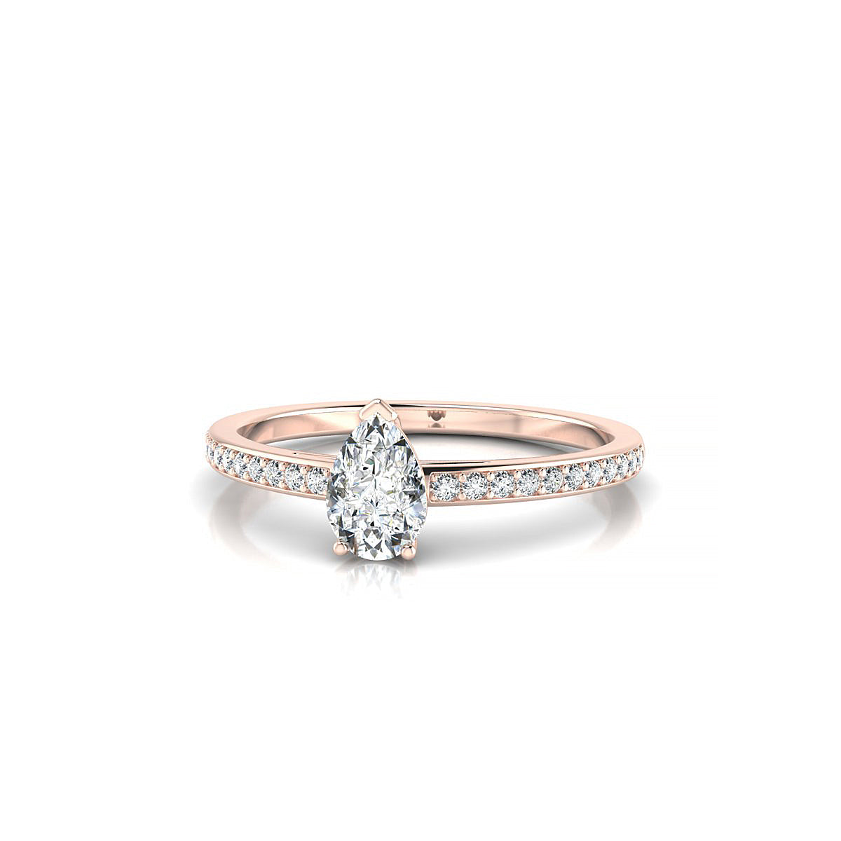Promise | 18k Rose Gold 6 x 4 mm Pear Diamond Ring