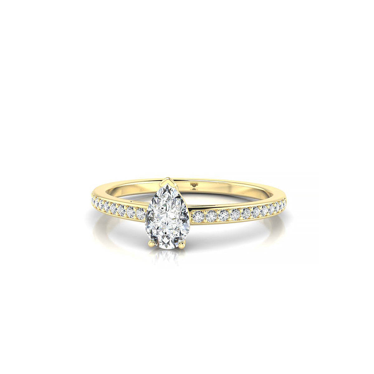 Promise | 18k Yellow Gold 6 x 4 mm Pear Diamond Ring