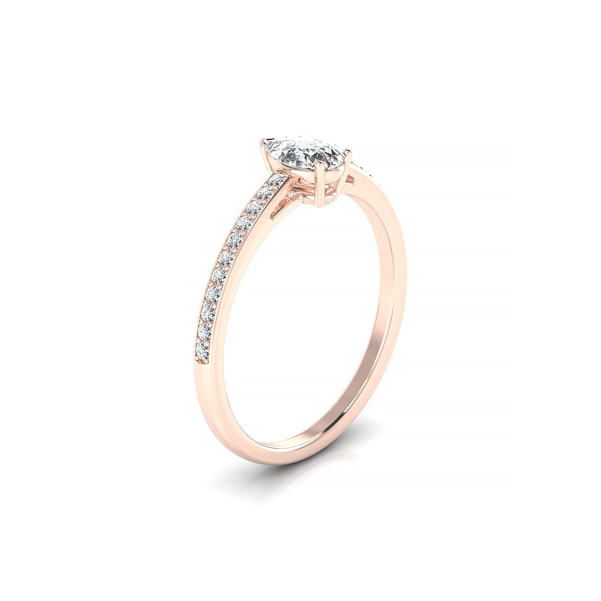 Promise | 18k Rose Gold 6 x 4 mm Pear Diamond Ring