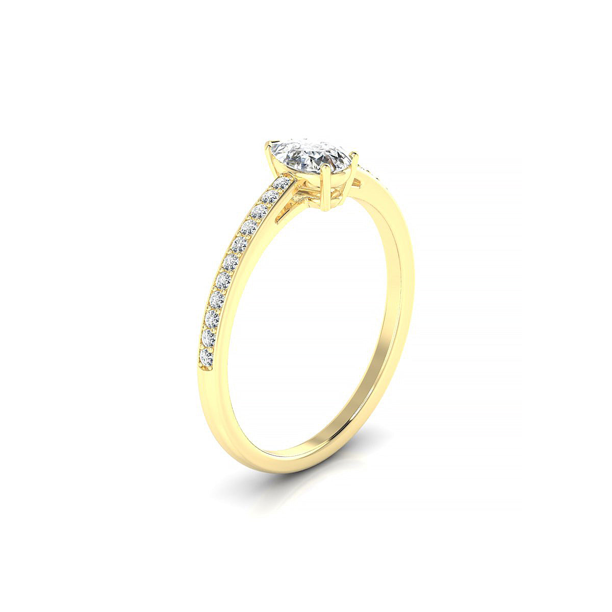 Promise | 18k Yellow Gold 6 x 4 mm Pear Diamond Ring