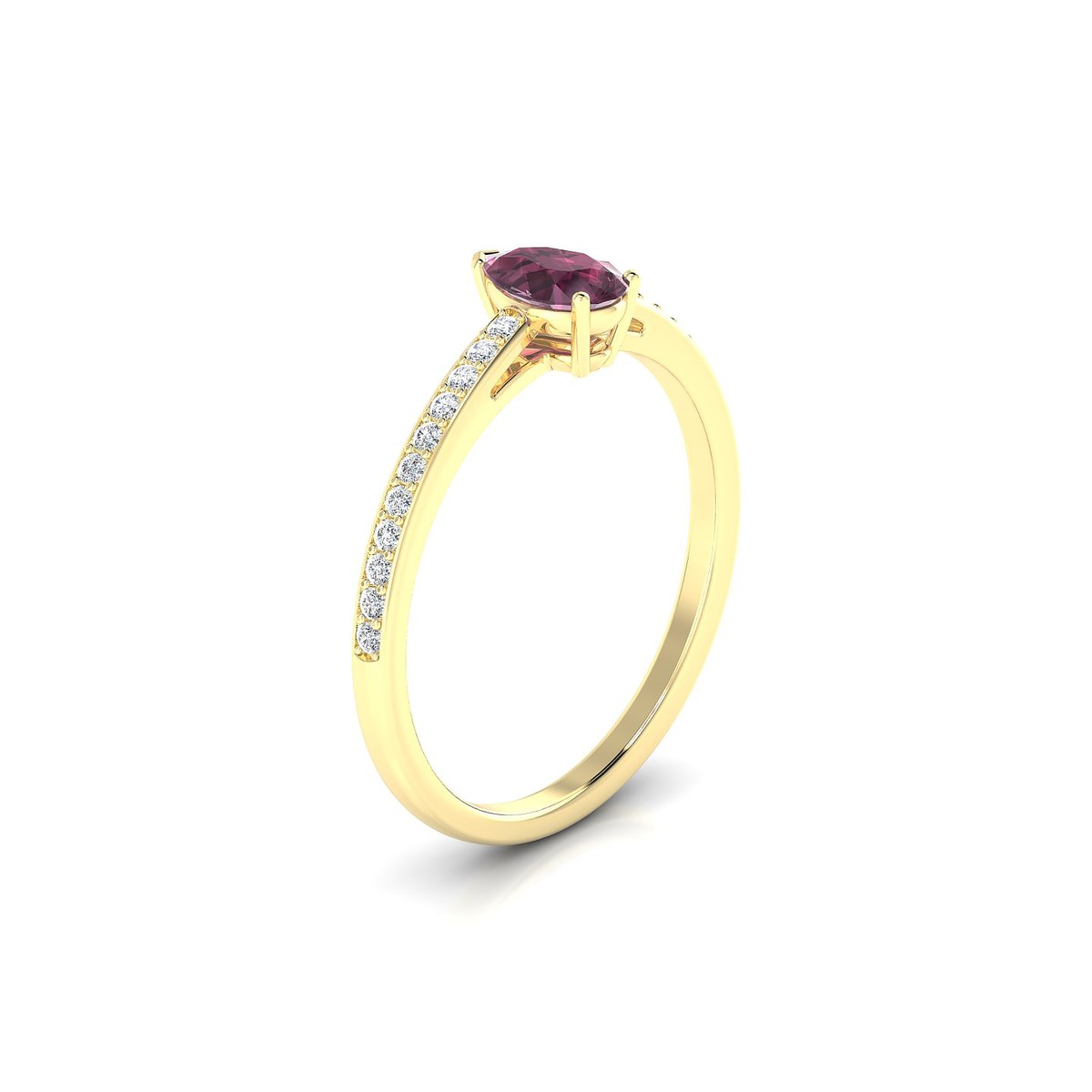 Promise | 18k Yellow Gold 6 x 4 mm Pear Rhodolite Ring