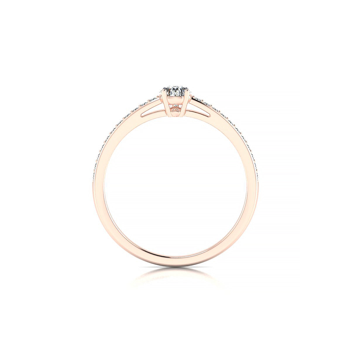 Promise | 18k Rose Gold 6 x 4 mm Pear Diamond Ring