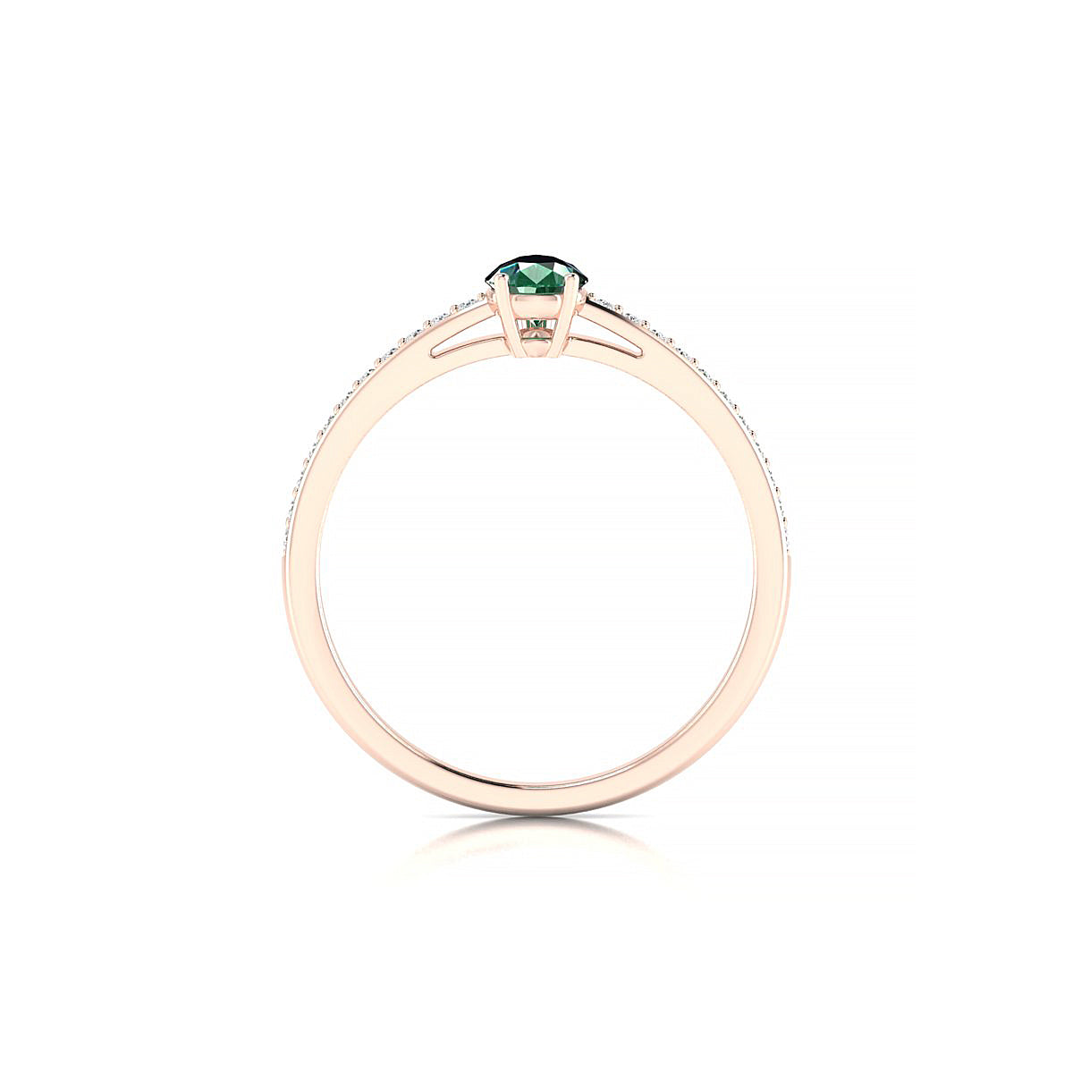 Promise | 18k Rose Gold 6 x 4 mm Pear Emerald Ring