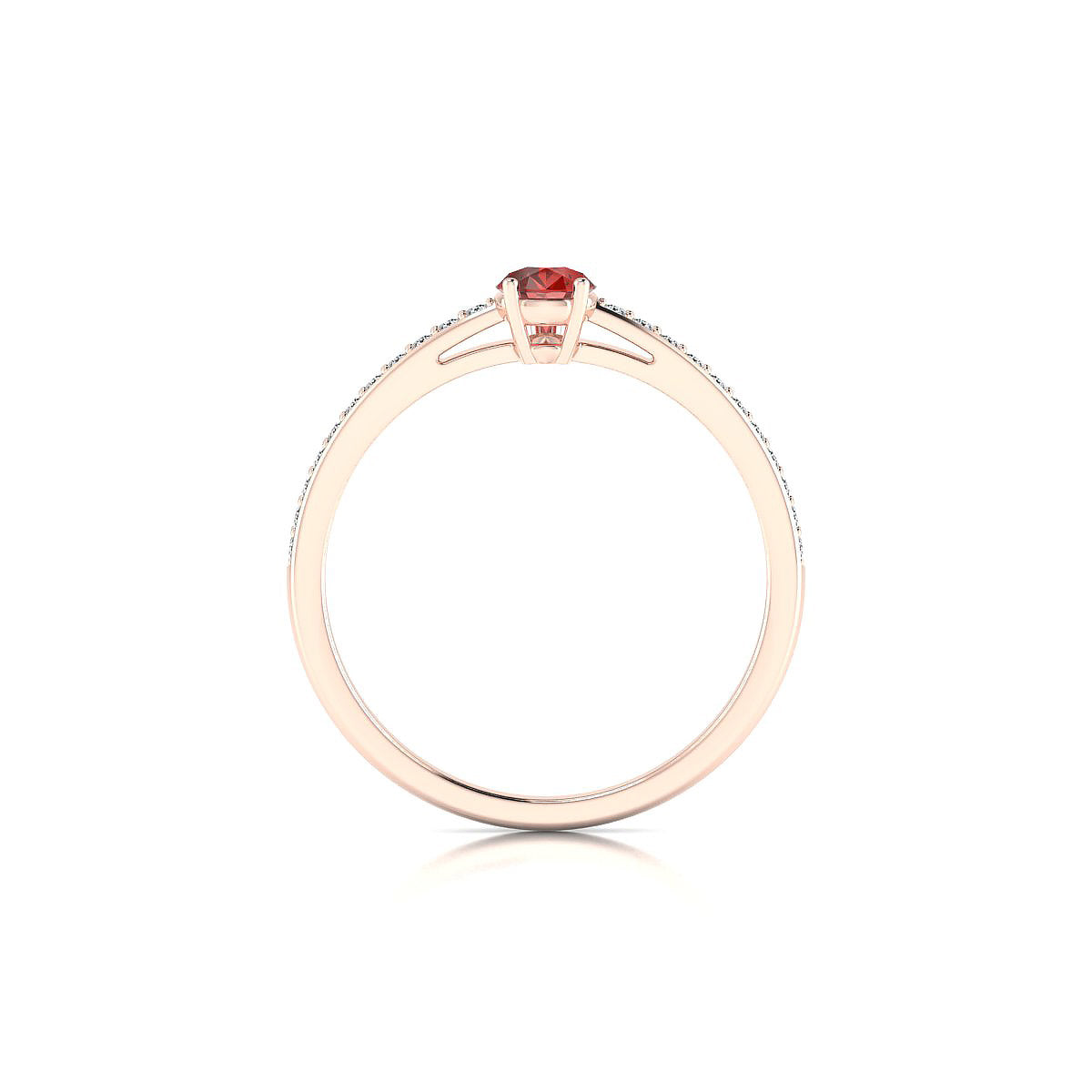Promise | 18k Rose Gold 6 x 4 mm Pear Garnet Ring