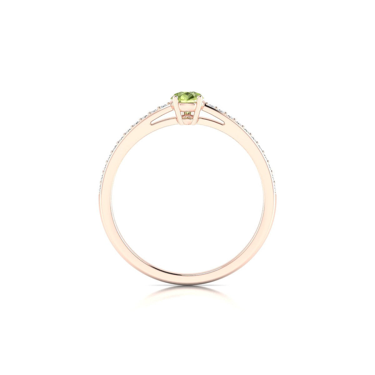 Promise | 18k Rose Gold 6 x 4 mm Pear Peridot Ring