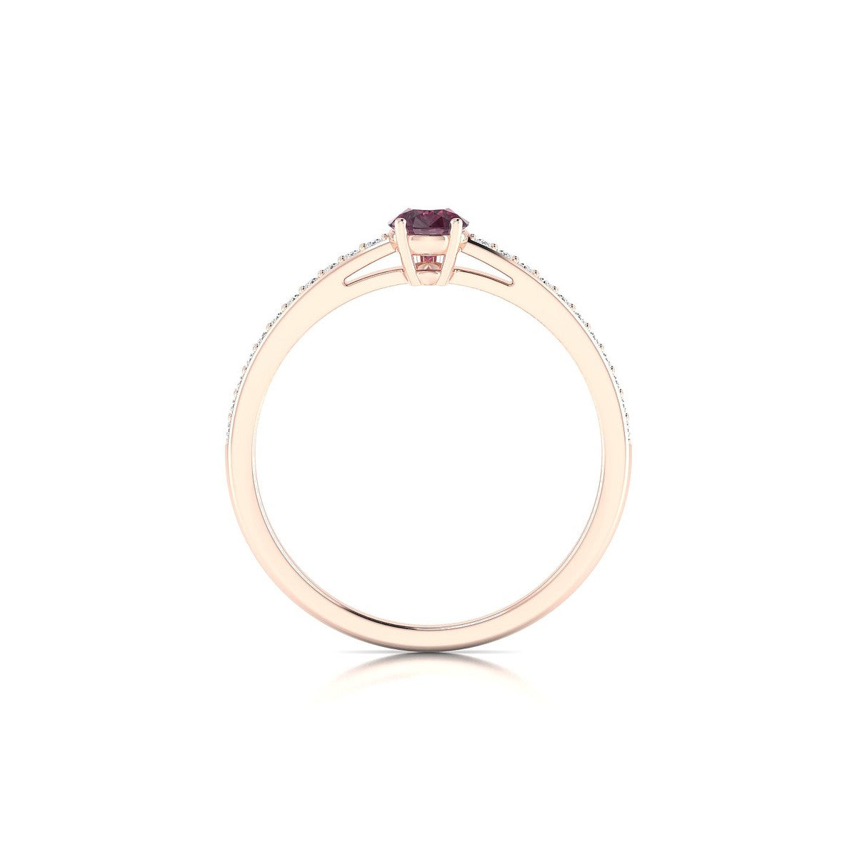 Promise | 18k Rose Gold 6 x 4 mm Pear Rhodolite Ring