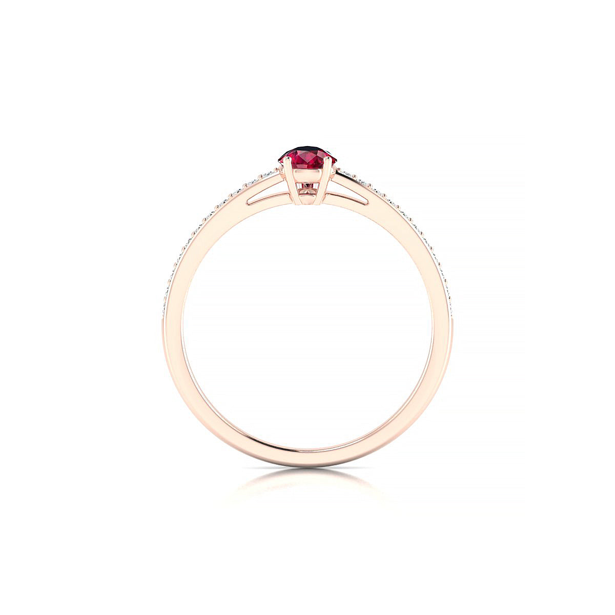 Promise | 18k Rose Gold 6 x 4 mm Pear Ruby Ring