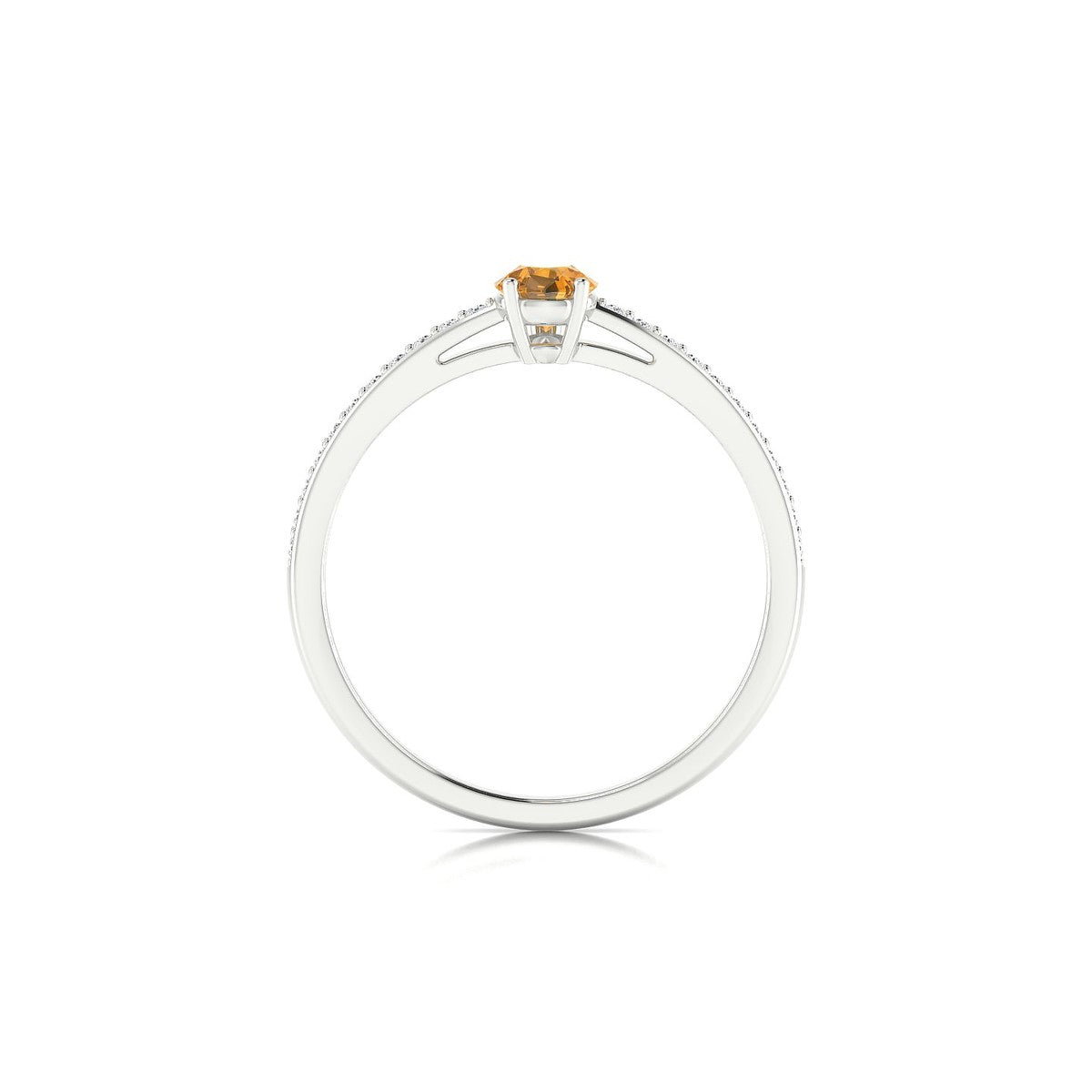 Promise | 18k White Gold 6 x 4 mm Pear Citrine Ring
