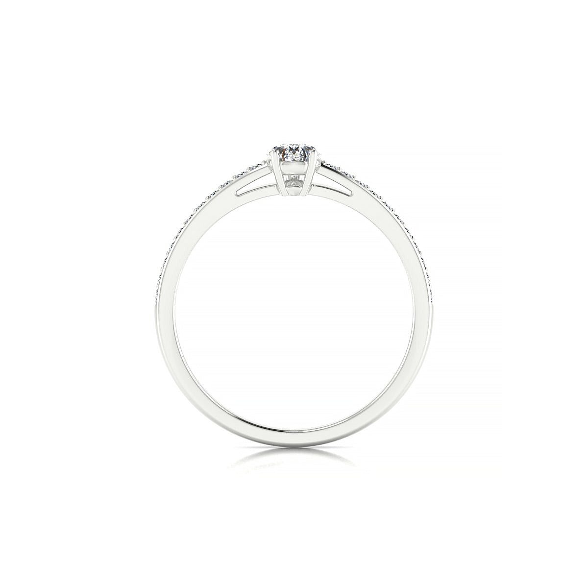 Promise | 18k White Gold 6 x 4 mm Pear Diamond Ring