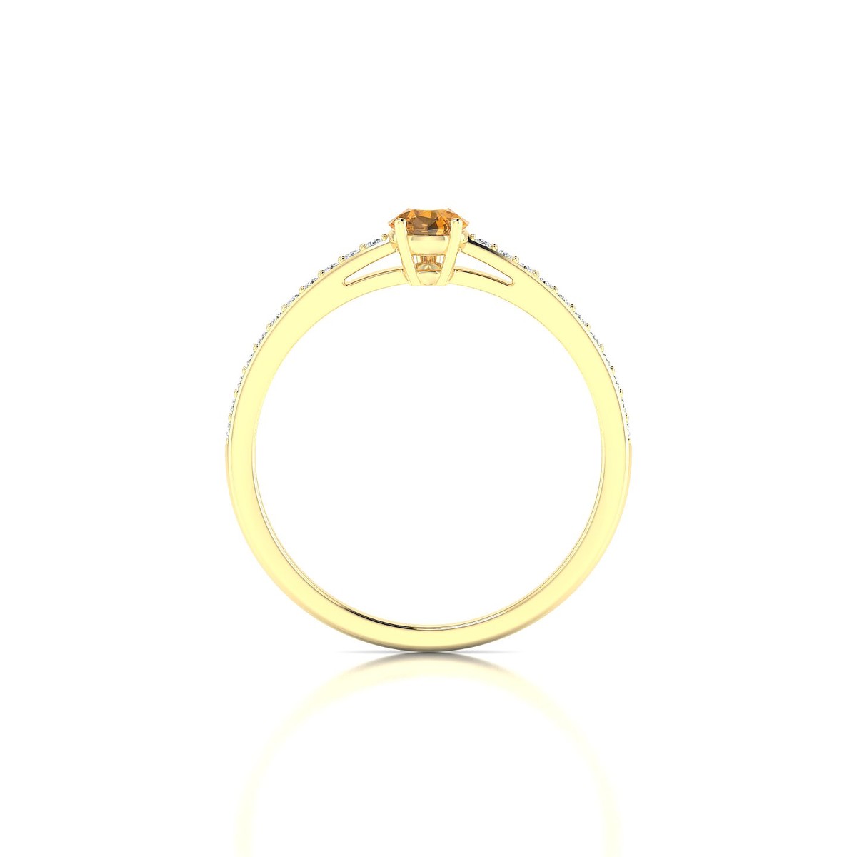 Promise | 18k Yellow Gold 6 x 4 mm Pear Citrine Ring