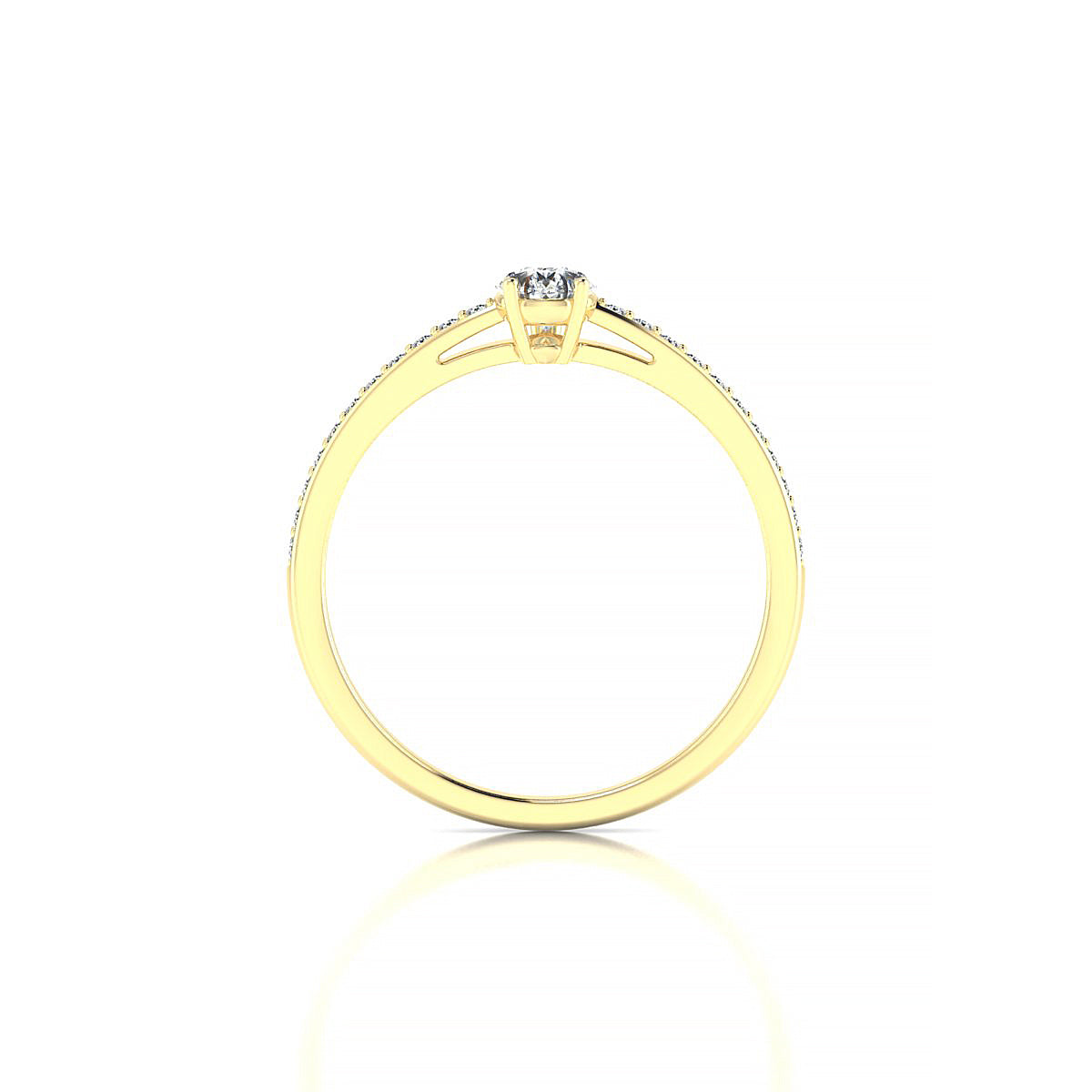 Promise | 18k Yellow Gold 6 x 4 mm Pear Diamond Ring
