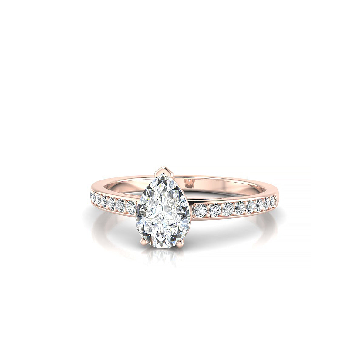Promise | 18k Rose Gold 7 x 5 mm Pear Diamond Ring