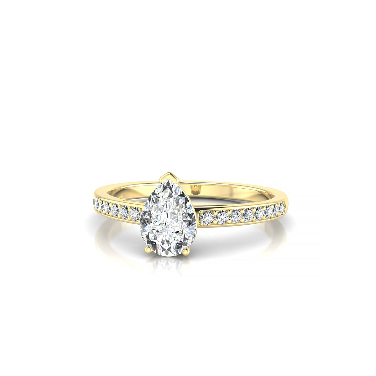 Promise | 18k Yellow Gold 7 x 5 mm Pear Diamond Ring