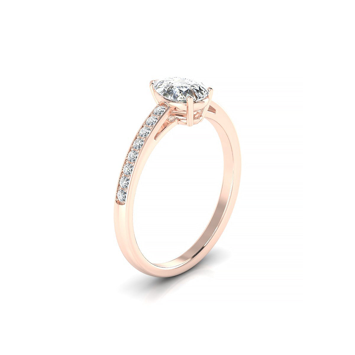 Promise | 18k Rose Gold 7 x 5 mm Pear Diamond Ring