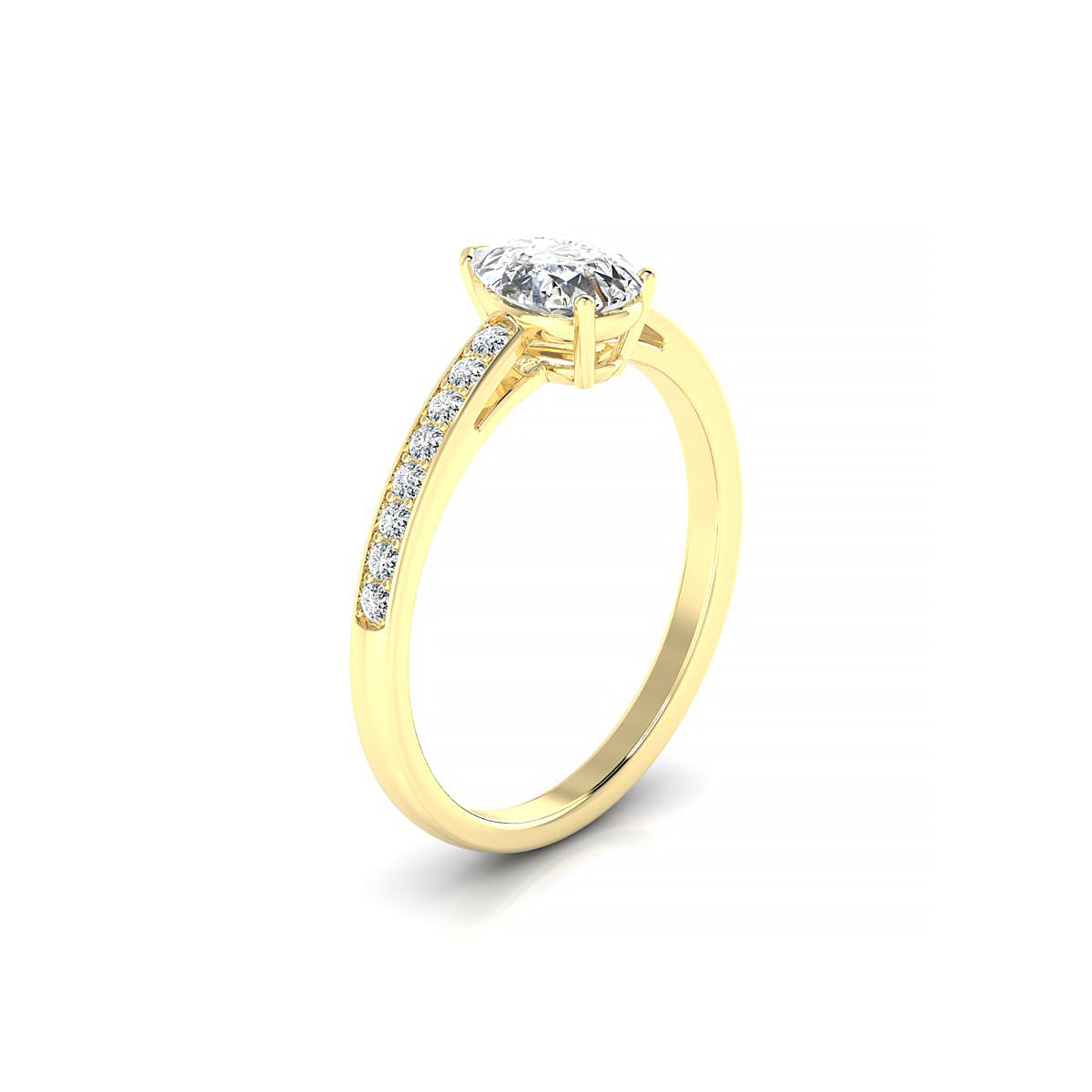 Promise | 18k Yellow Gold 7 x 5 mm Pear Diamond Ring