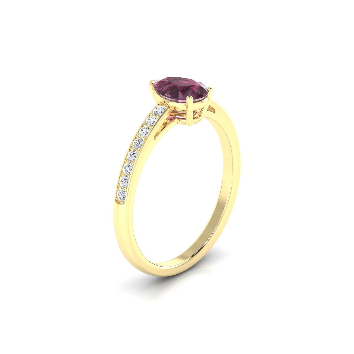 Promise | 18k Yellow Gold 7 x 5 mm Pear Rhodolite Ring