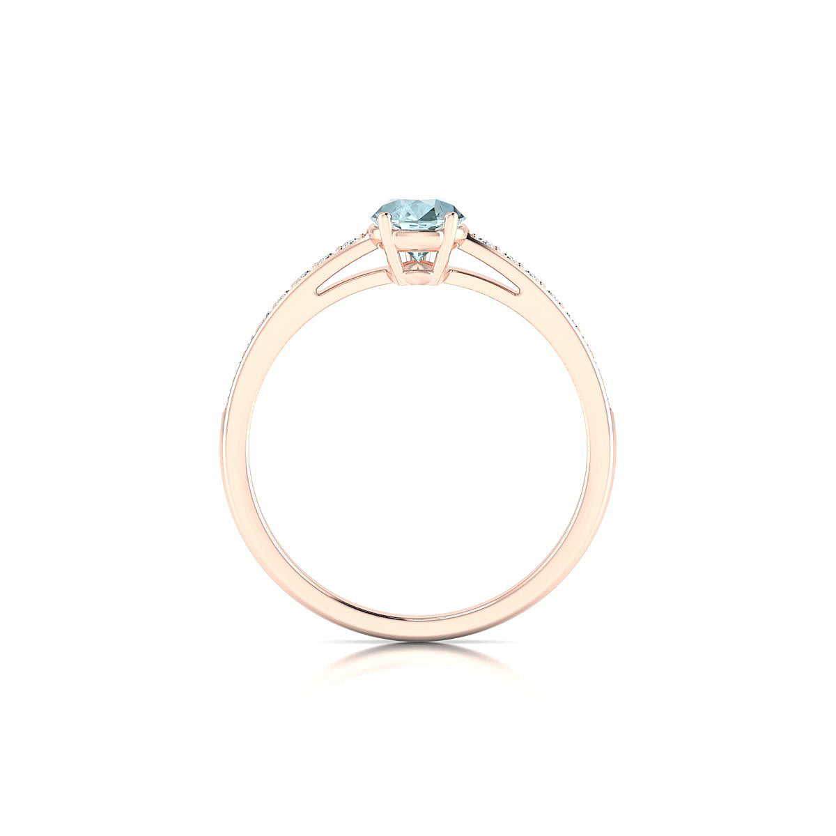 Promise | 18k Rose Gold 7 x 5 mm Pear Aquamarine Ring