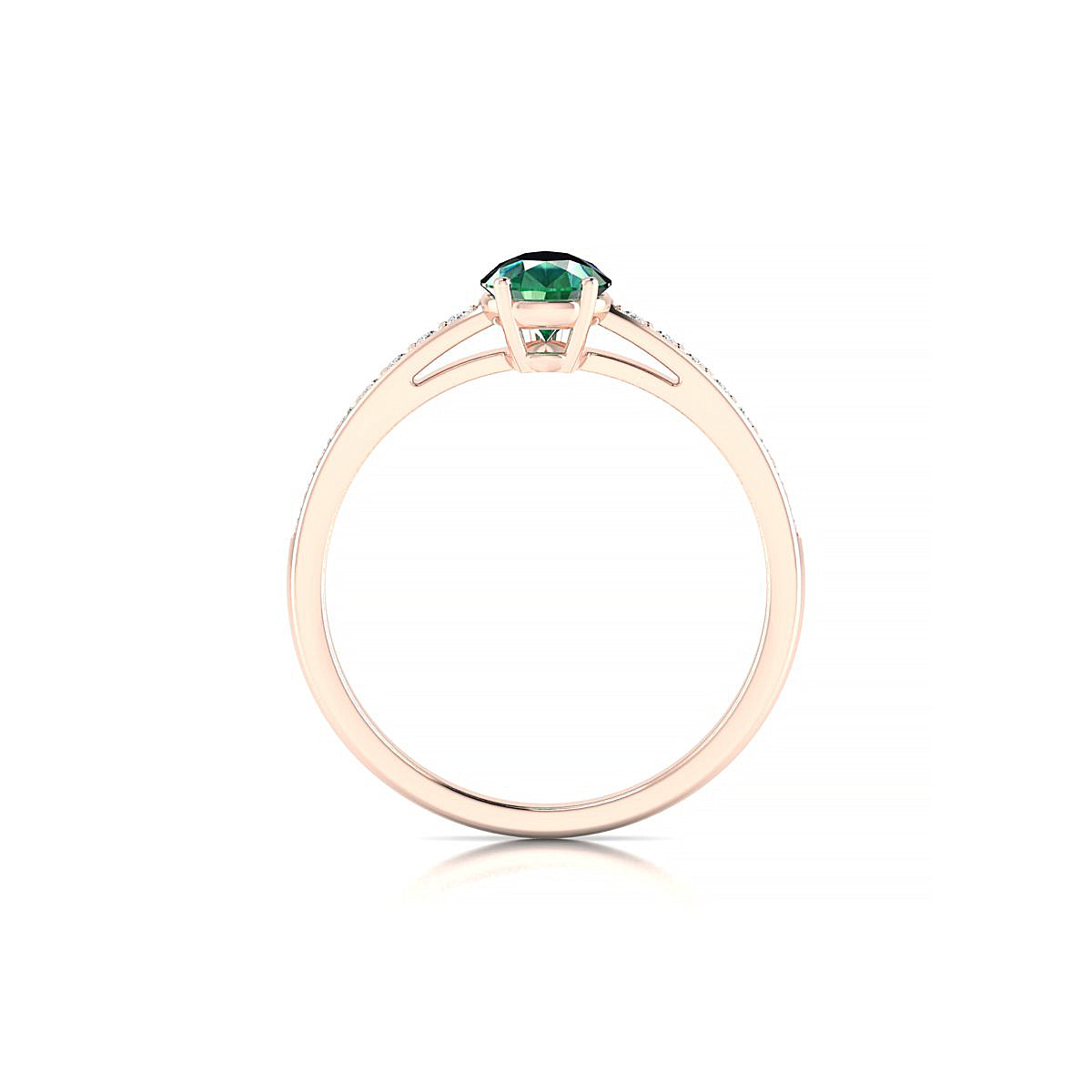 Promise | 18k Rose Gold 7 x 5 mm Pear Emerald Ring