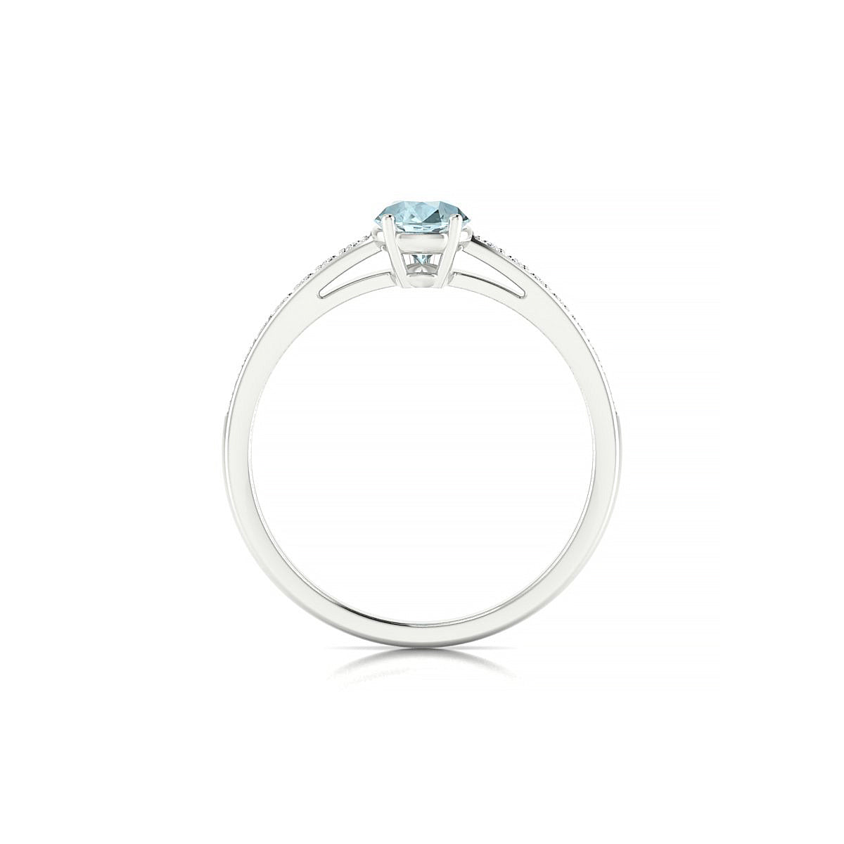 Promise | 18k White Gold 7 x 5 mm Pear Aquamarine Ring