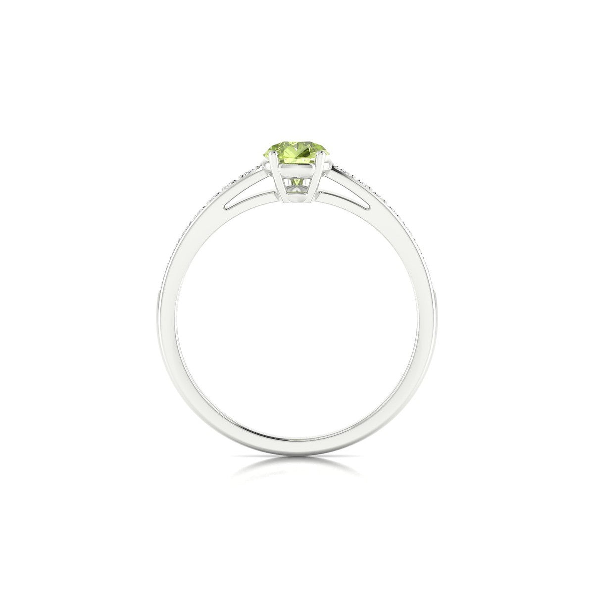 Promise | 18k White Gold 7 x 5 mm Pear Peridot Ring