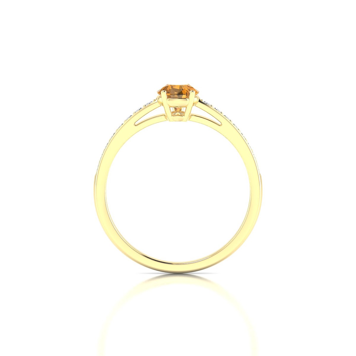 Promise | 18k Yellow Gold 7 x 5 mm Pear Citrine Ring