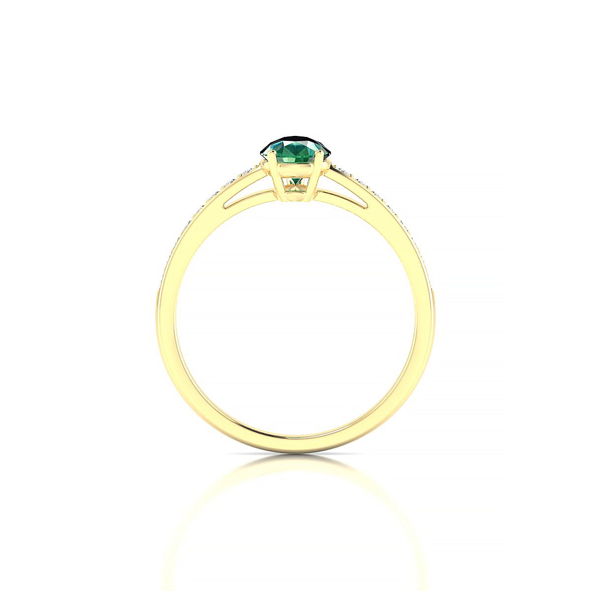 Promise | 18k Yellow Gold 7 x 5 mm Pear Emerald Ring