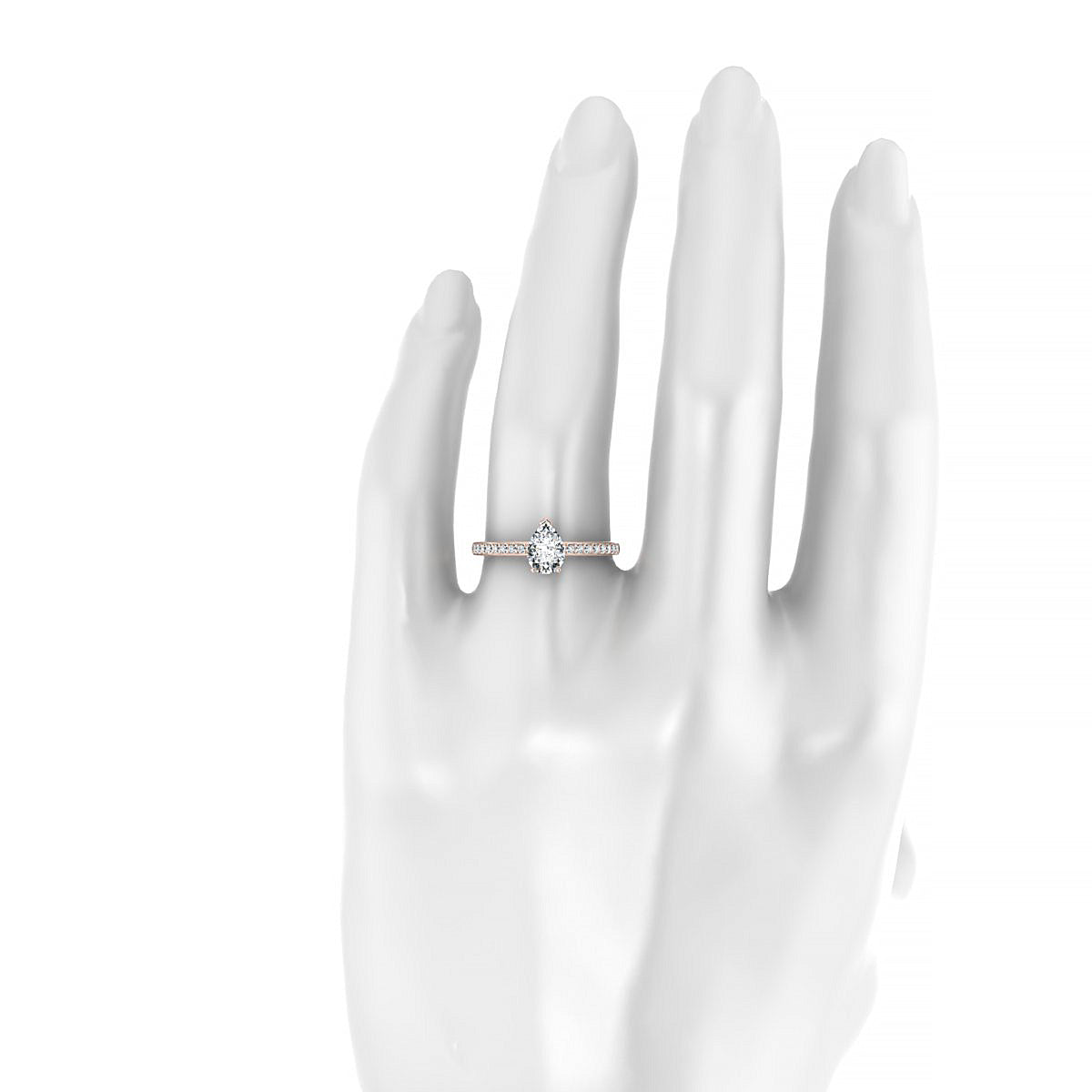 Promise | 18k Rose Gold 7 x 5 mm Pear Diamond Ring