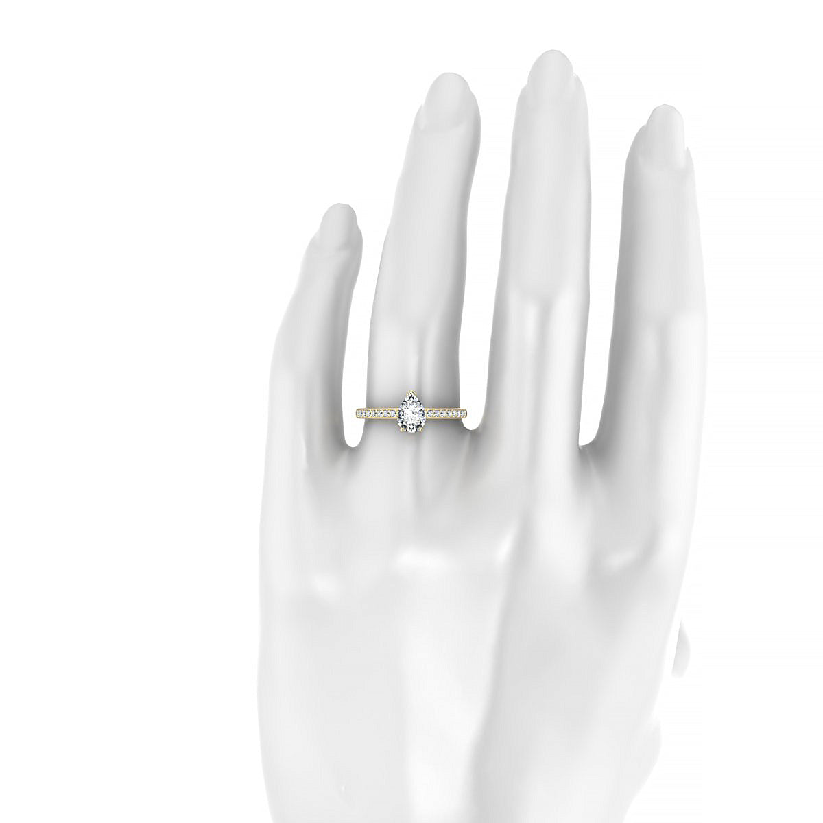 Promise | 18k Yellow Gold 7 x 5 mm Pear Diamond Ring