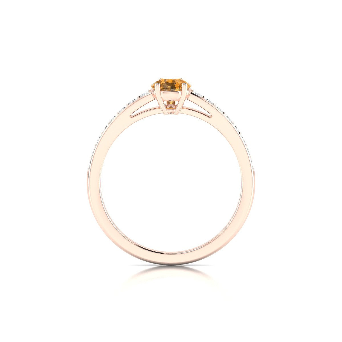 Promise | 18k Rose Gold 8 x 6 mm Pear Citrine Ring
