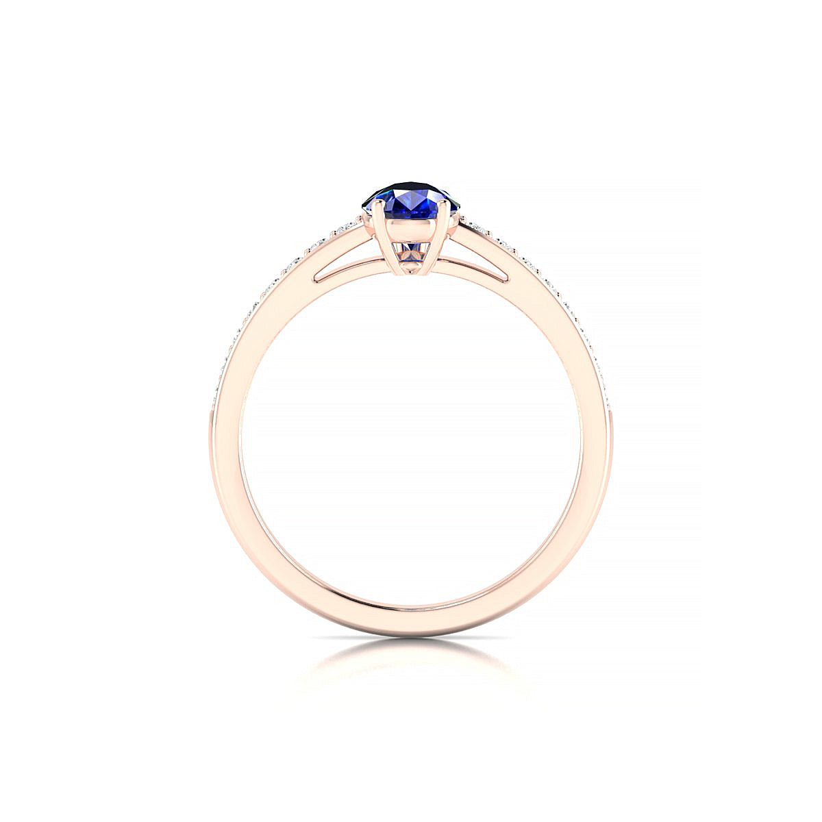 Promise | 18k Rose Gold 8 x 6 mm Pear Sapphire Ring